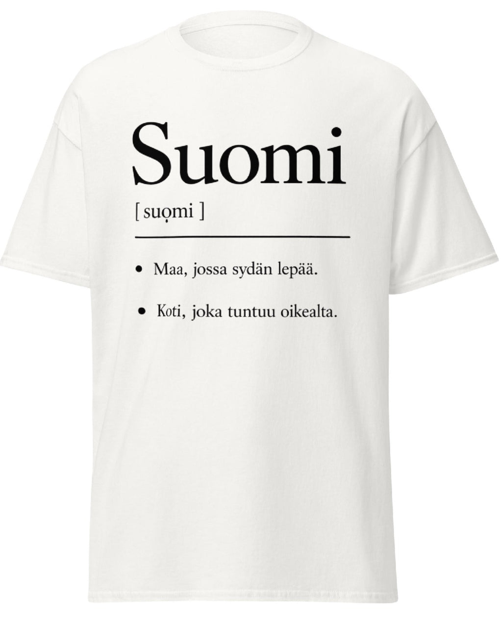 Suomi T-Paita – Minimalistinen Puuvilla Design