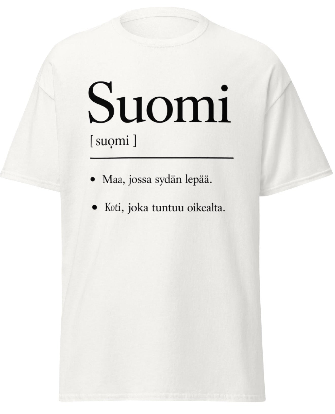 Suomi T-Paita – Minimalistinen Puuvilla Design