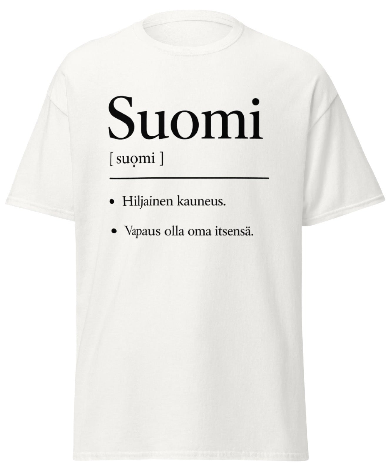 Suomi T-Paita – Minimalistinen Puuvilla Design